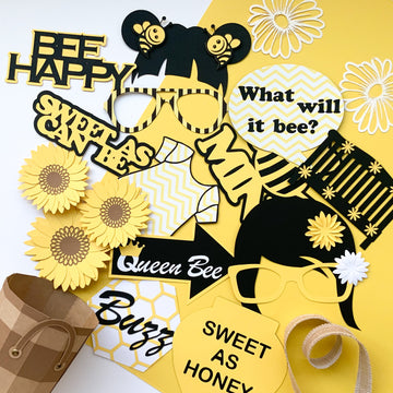 Bumble Bee Theme Baby Shower Photo Booth Props
